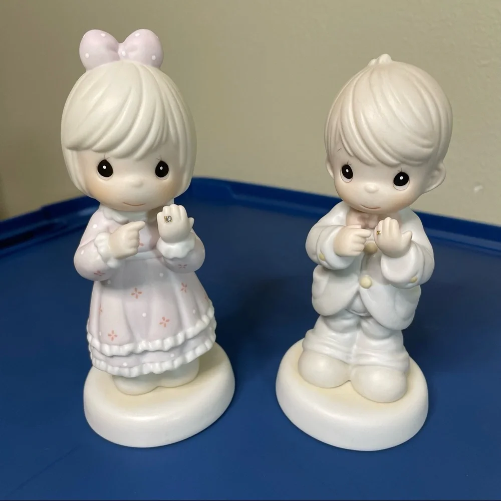 Precious Moments Bride and Groom Figurines